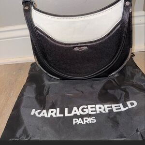 Karl Lagerfeld Two-Tone Black and White Shoulder Bag